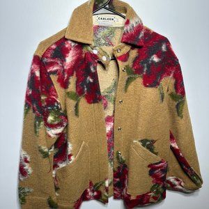 Anthropologie Carleen X Floral XS Brown Jacket